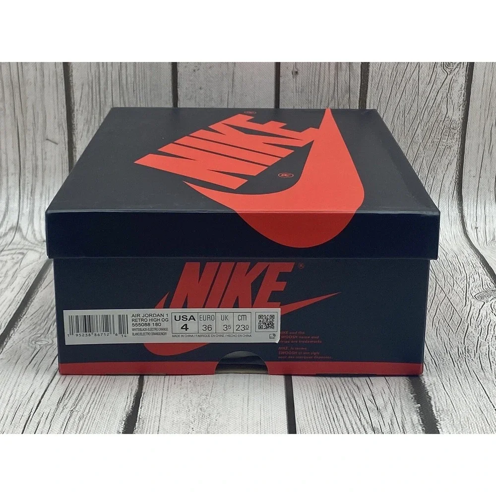 Nike Men's Air Jordan 1 Retro High Electro Orange Size 4 555088-180 New